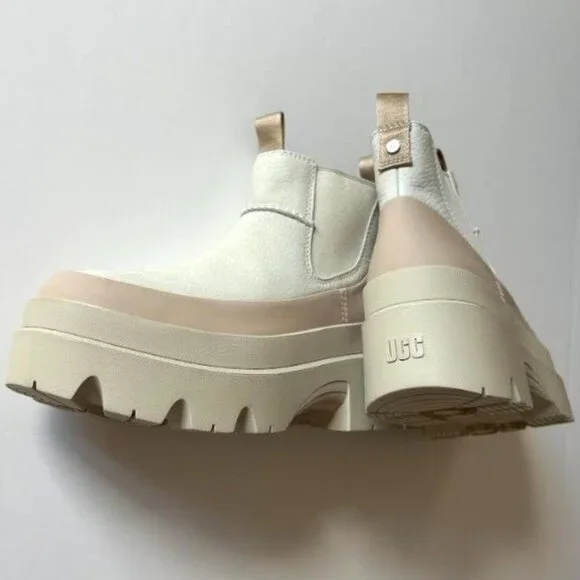 UGG Brisbane Waterproof Platform Chelsea Boot - Sea Salt 7 - Picture 10 of 11